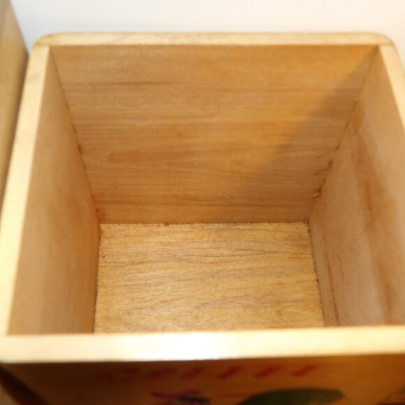 MCM Wooden Kitchen Canister Set Rooster Nesting Boxes Japan - Picture 6 of 8